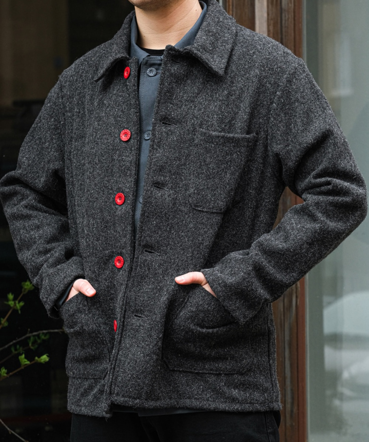 Le Laboureur - Veston en laine kaki