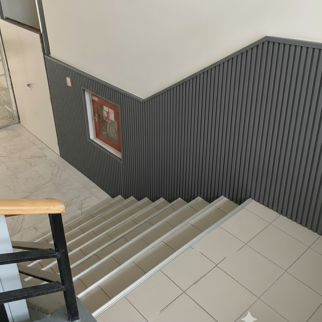 Ryhovaný fasádny obklad Izoflex Lamell LAM/02/N – moderný lamelový vzhľad