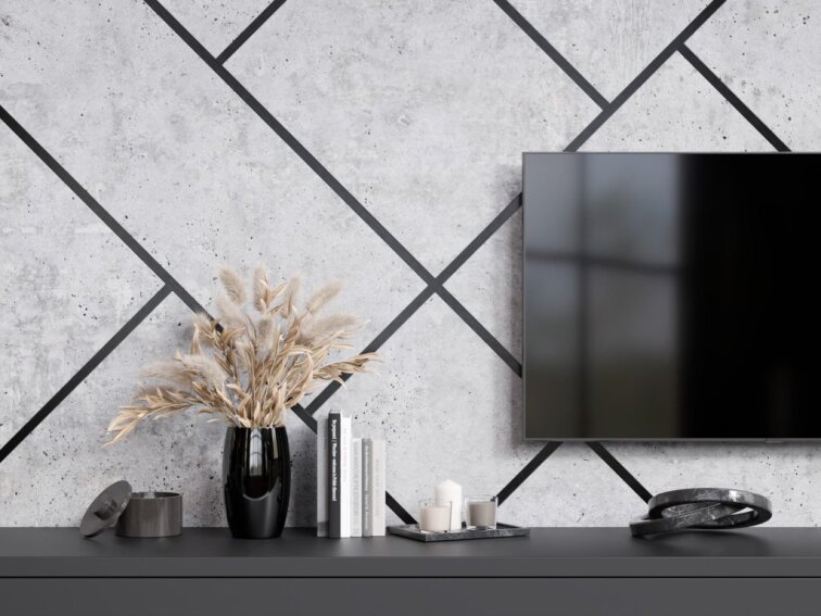 Samolepiaci kovový dekoračný pás plochý - čierna matná 600 x 2,8 cm