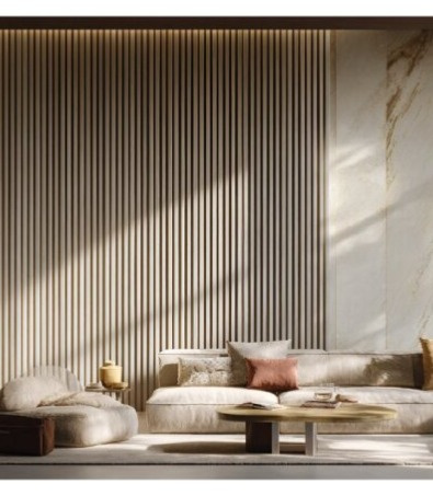 Lamely na kašmírovej doske - 12x28 mm - 10 ks - spojovací modul - 46 cm - dub artisan