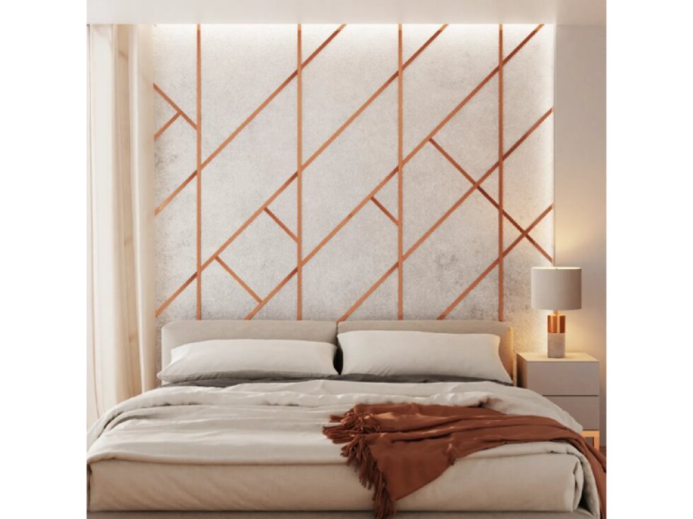 Kovová dekoračná lišta plochá medená matná 270cm