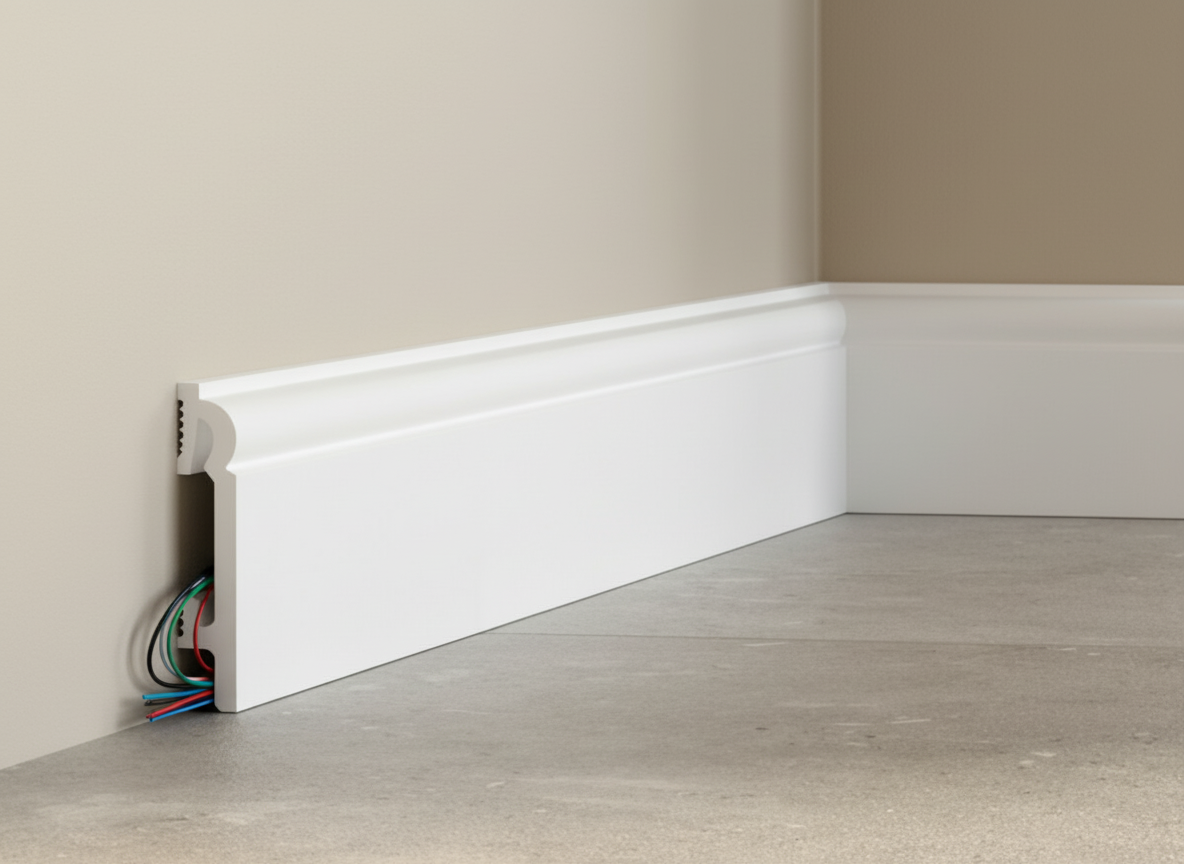 Podlahová lišta DuroFit - PF082 - biela