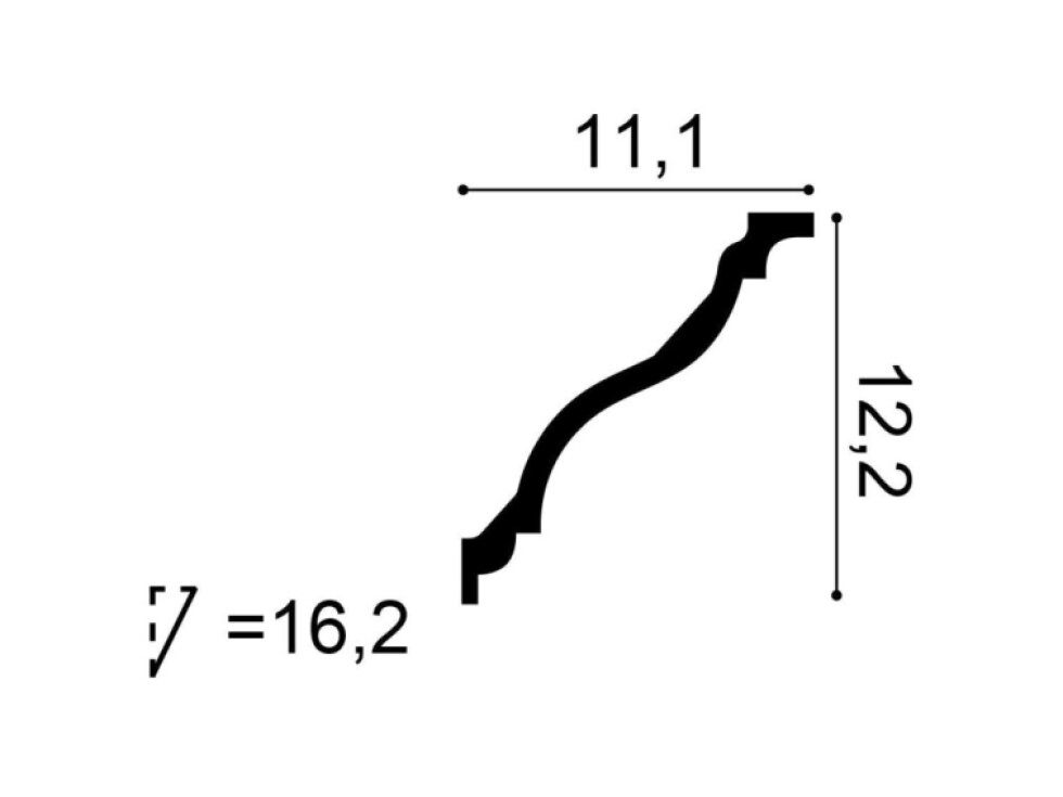 Flexibilná stropná lišta C333F ORAC