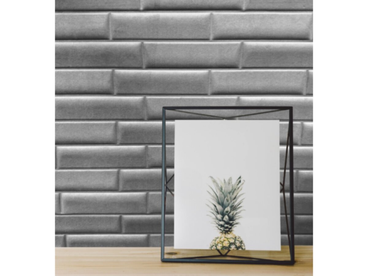 Samolepiaci zamatový 3D panel 69 x 150 cm VEL010 šedý