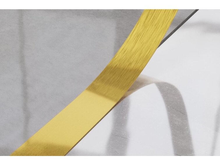 Kovová dekoračná lišta plochá zlatá matná 270cm