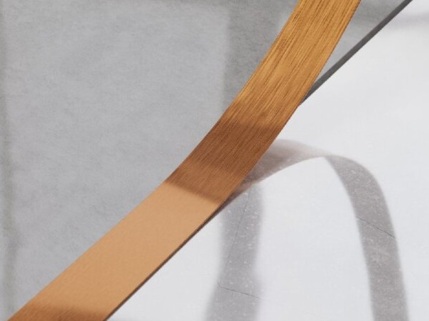 Kovová dekoračná lišta plochá medená matná 270cm