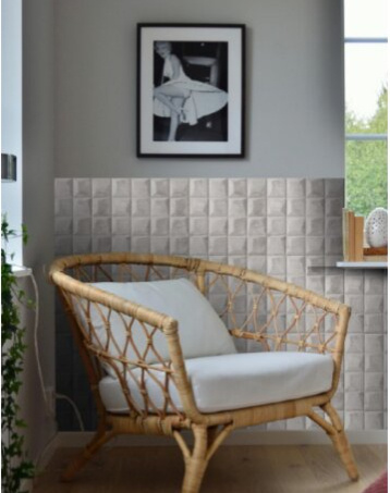 Samolepiaci zamatový 3D panel 69 x 140 cm VEL007 šedý