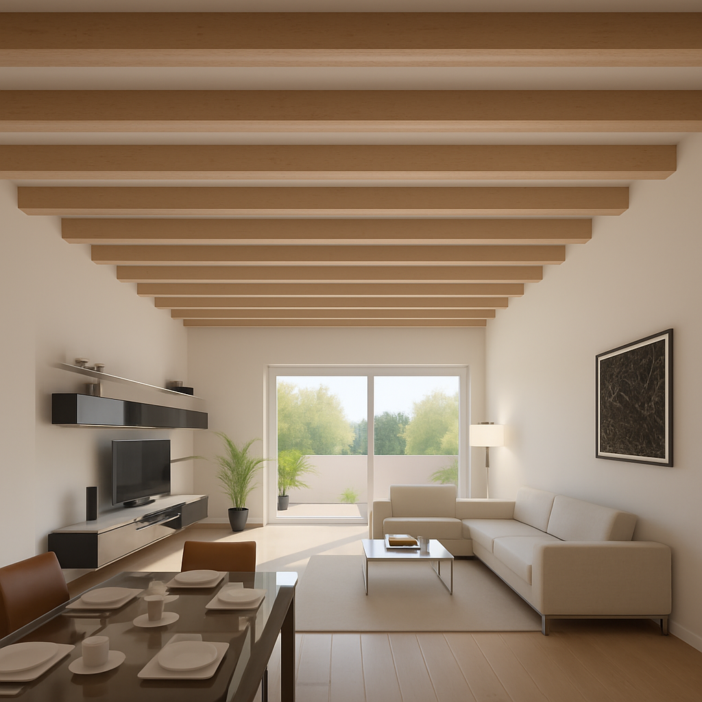 Umelý drevený trám MODERN 190x170mm 4m – dekorácia steny a stropu