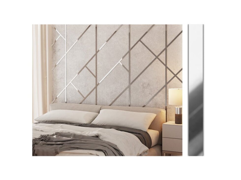 Kovová dekoračná lišta plochá strieborná lesklá 270cm