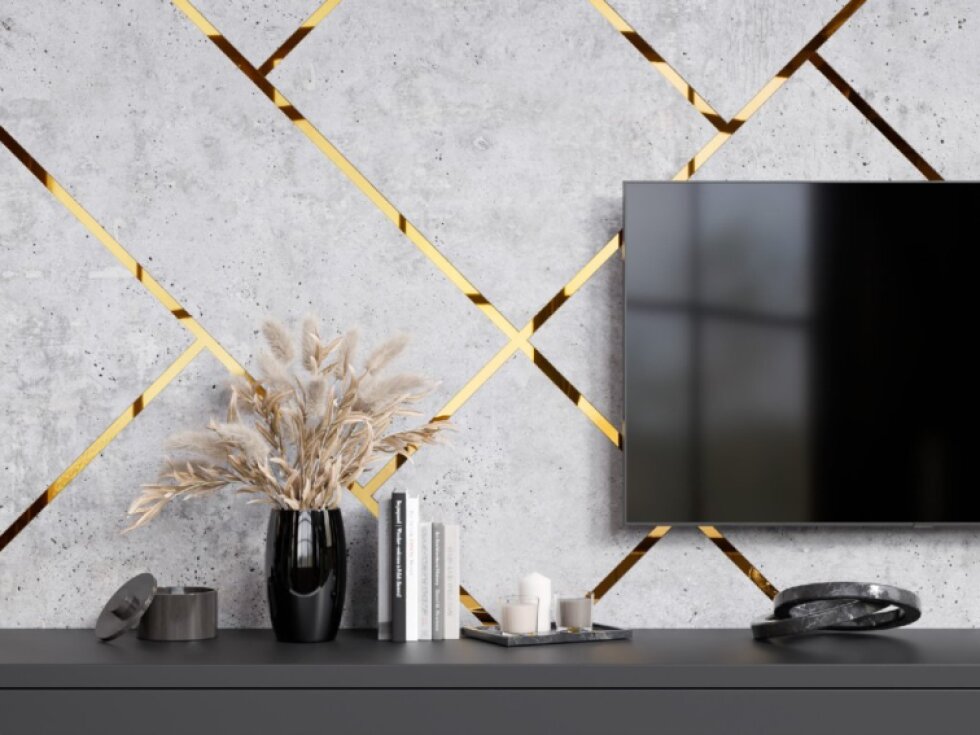 Samolepiaci kovový dekoračný pás plochý - zlatá lesklá 600 x 3,8 cm