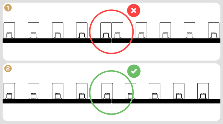 Lamely na kašmírovej doske - 12x28 mm - 6 ks - základný modul - 25,3 cm - čierna