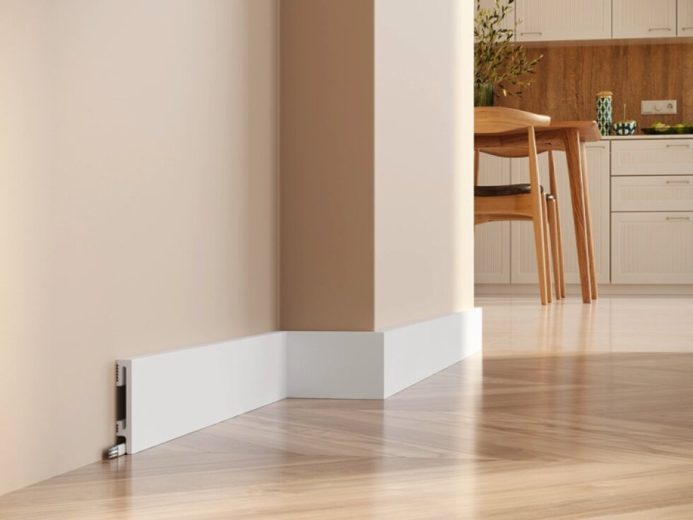 Podlahová lišta DuroFit - PF081 - biela