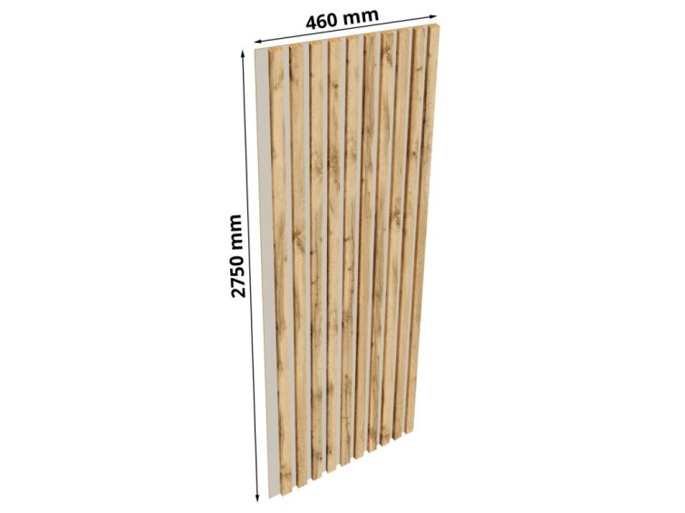 Lamely na kašmírovej doske - 12x28 mm - 10 ks - spojovací modul - 46 cm - dub prírodný Wotan