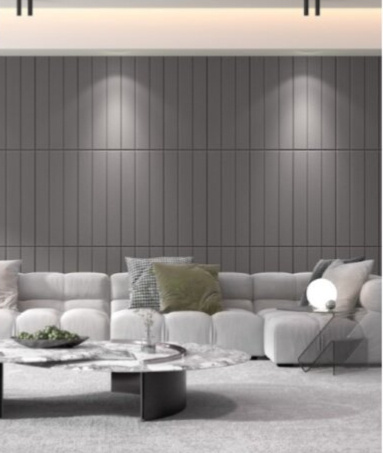 Samolepiaci zamatový 3D panel 69 x 140 cm VEL001 šedý