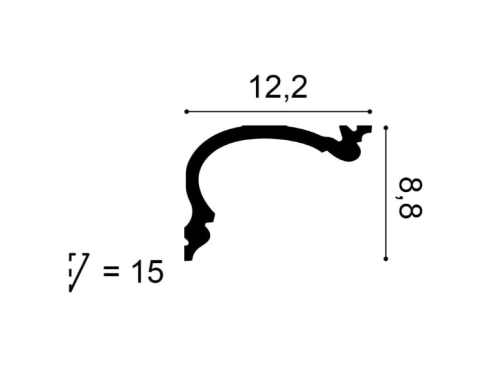 Flexibilná stropná lišta C341F HERITAGE M ORAC - Vodoodolná