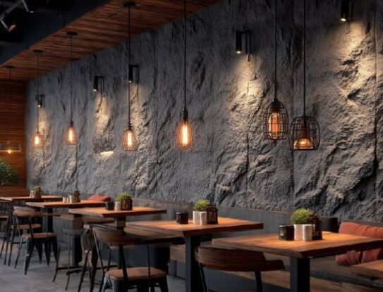 PU 3D panel Cave Wall – dekoratívny obklad s efektom kameňa (240x80cm)