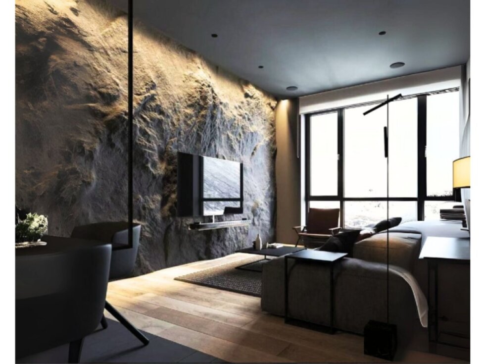 PU 3D panel Townsend – dekoratívny obklad s efektom kameňa (60x120cm)