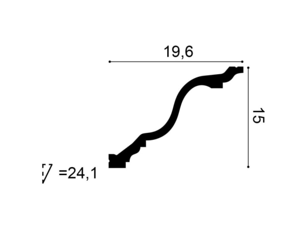 Flexibilná stropná lišta C334F ORAC - Biely, Vodoodolný, 200 cm