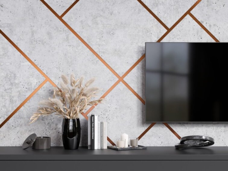 Samolepiaci kovový dekoračný pás plochý - medená matná 600 x 2,8 cm