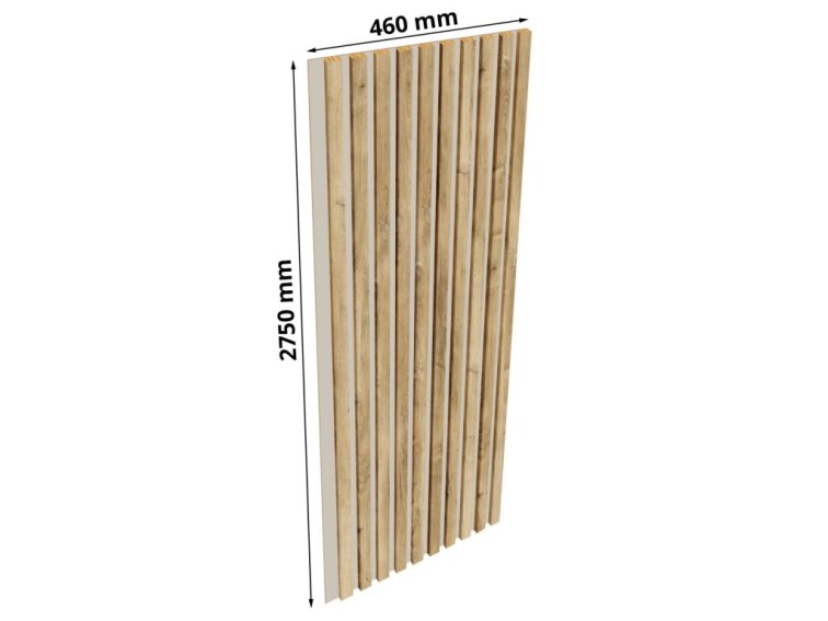 Lamely na kašmírovej doske - 12x28 mm - 10 ks - spojovací modul - 46 cm - dub prírodný Lancelot