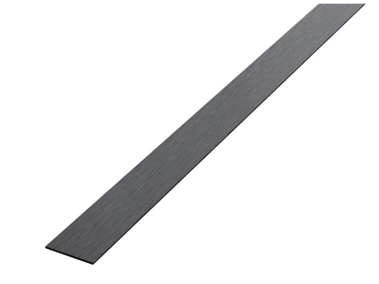 Kovová dekoračná lišta plochá čierna matná 270cm