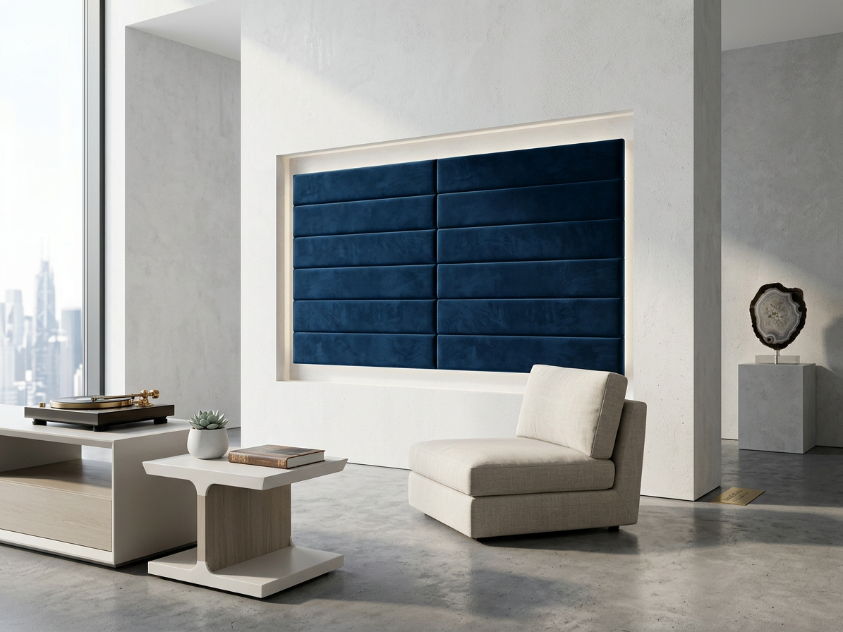 Samolepiaci zamatový 3D panel 69 x 140 cm VEL003 modrý