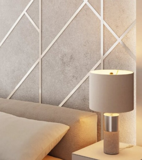 Kovová dekoračná lišta plochá strieborná matná 270cm