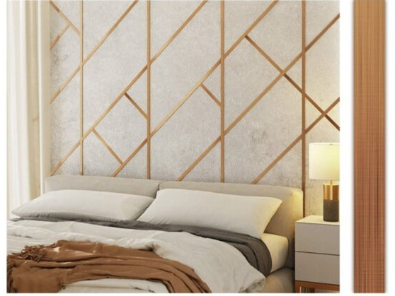 Kovová dekoračná lišta plochá medená matná 270cm