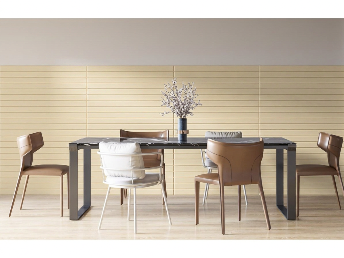 Samolepiaci koženkový 3D panel 69 x 140 cm LEA013 béžový