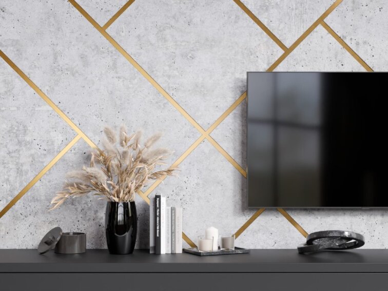 Samolepiaci kovový dekoračný pás plochý - zlatá matná 600 x 2 cm