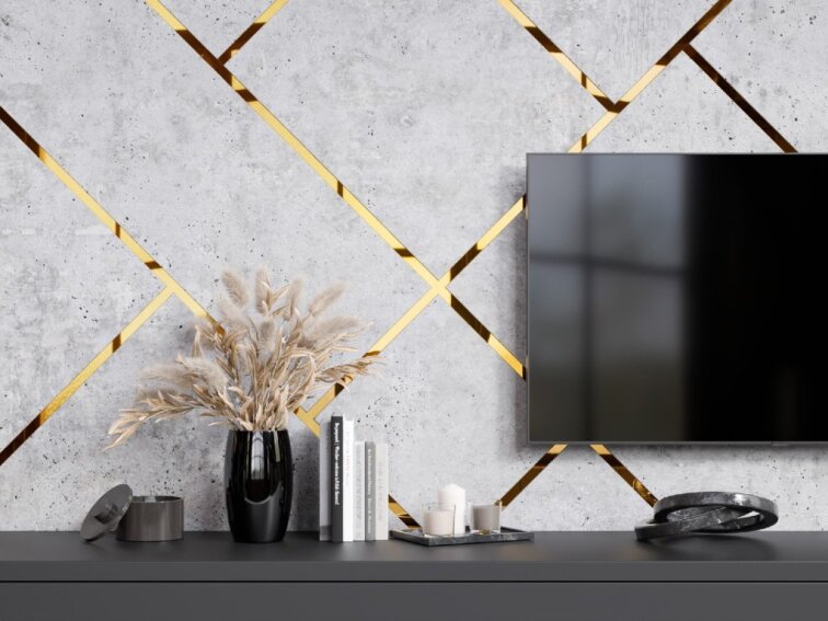 Samolepiaci kovový dekoračný pás plochý - zlatá lesklá 600 x 1 cm