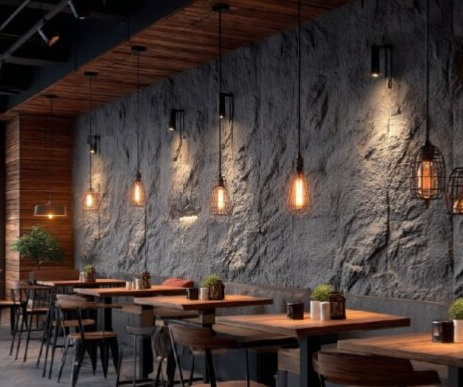 PU 3D panel Eiger – dekoratívny obklad s efektom kameňa (270x90cm)