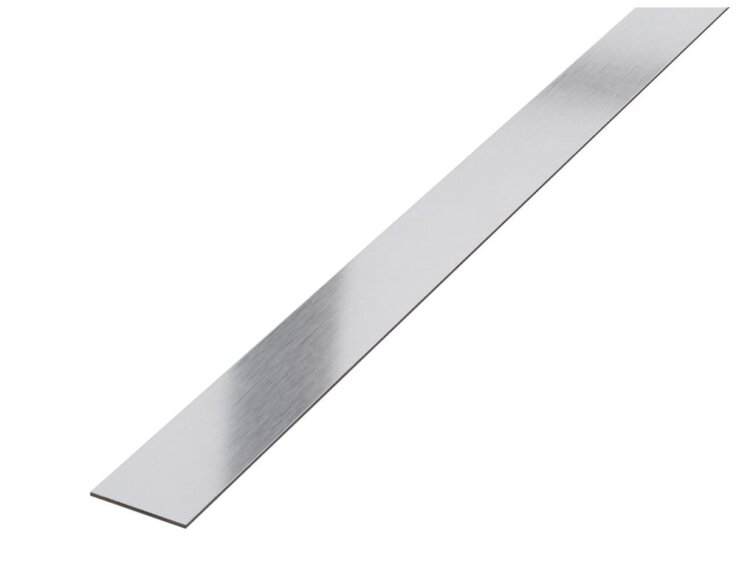 Kovová dekoračná lišta plochá strieborná matná 270cm