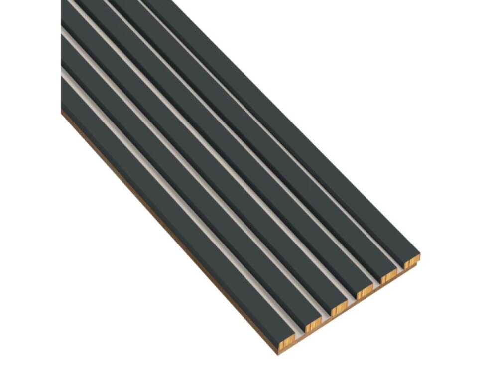 Lamely na kašmírovej doske - 12x28 mm - 6 ks - základný modul - 25,3 cm - antracit