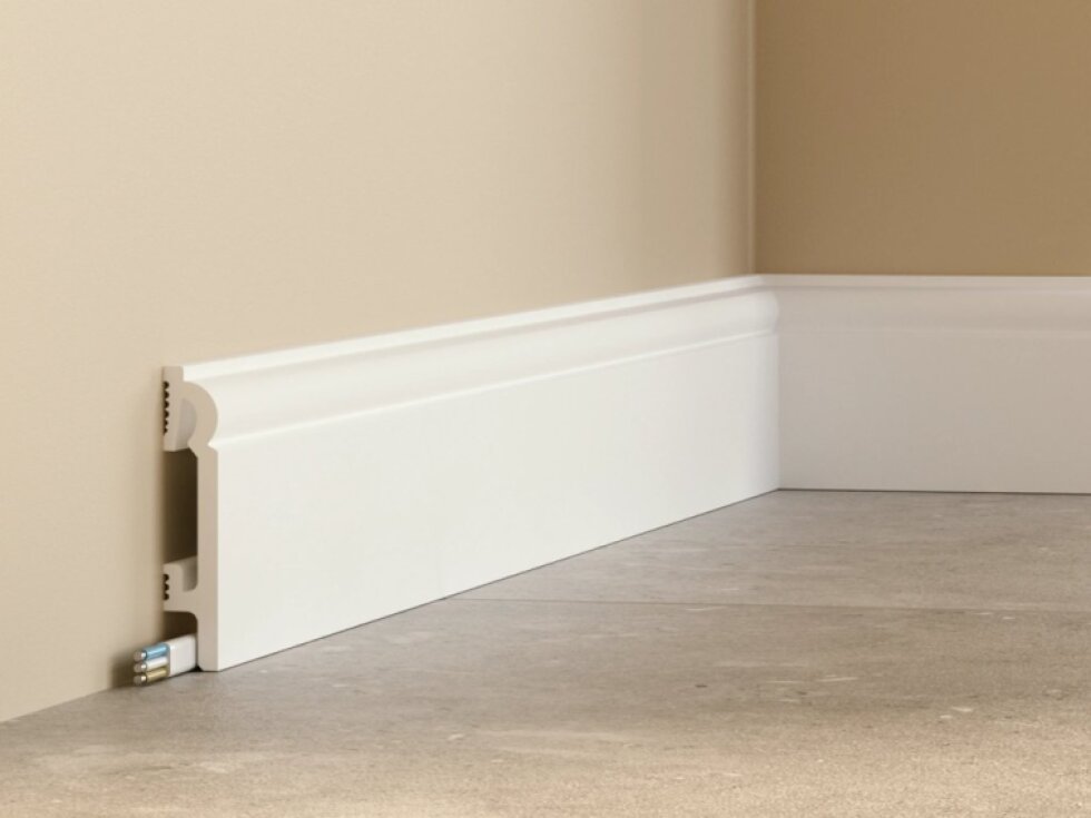 Podlahová lišta DuroFit - PF082 - biela