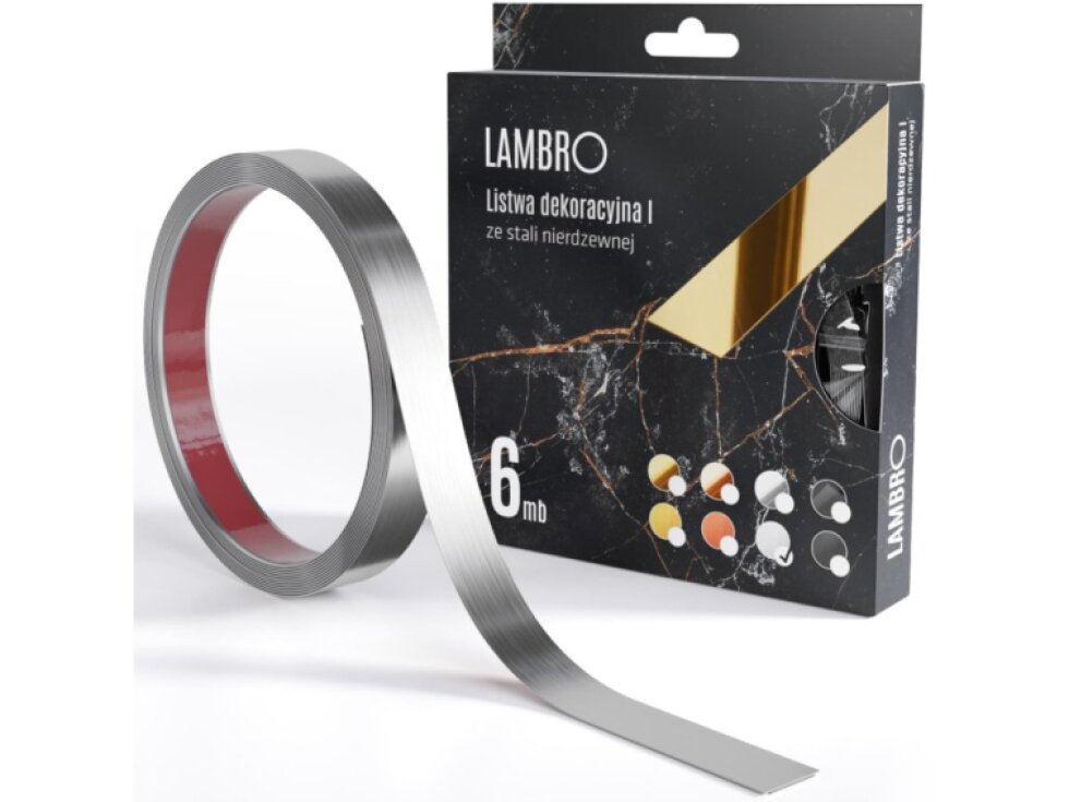 Samolepiaci kovový dekoračný pás plochý - strieborná matná 600 x 2 cm