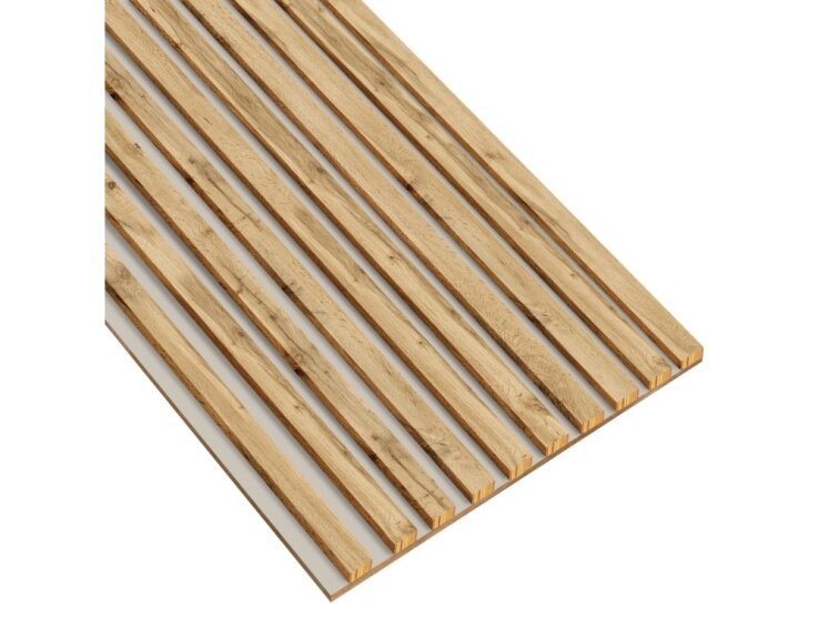 Lamely na kašmírovej doske - 12x28 mm - 10 ks - spojovací modul - 46 cm - dub prírodný Wotan