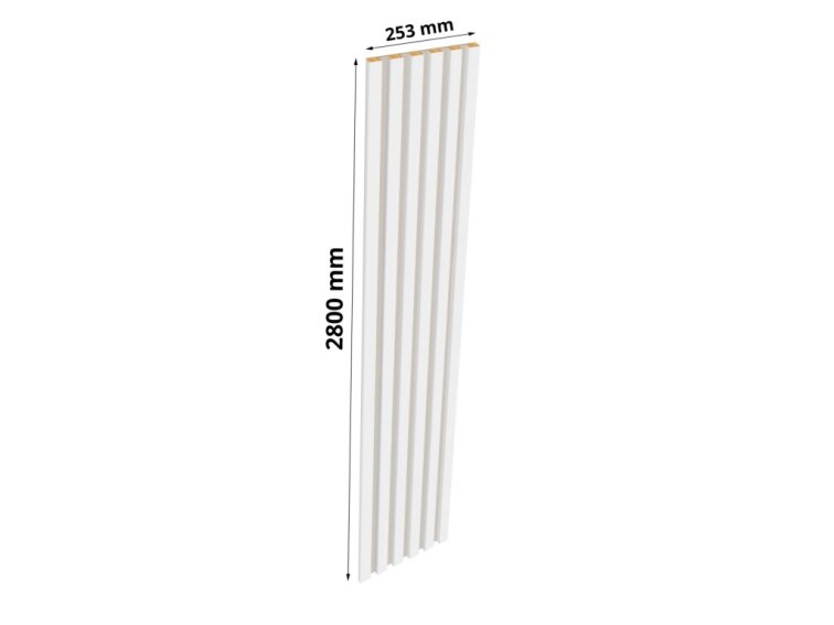 Lamely na kašmírovej doske - 12x28 mm - 6 ks - základný modul - 25,3 cm - biela capri