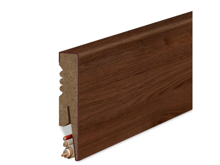 Podlahová lišta MDF tmavohnedá 8x1,6cm