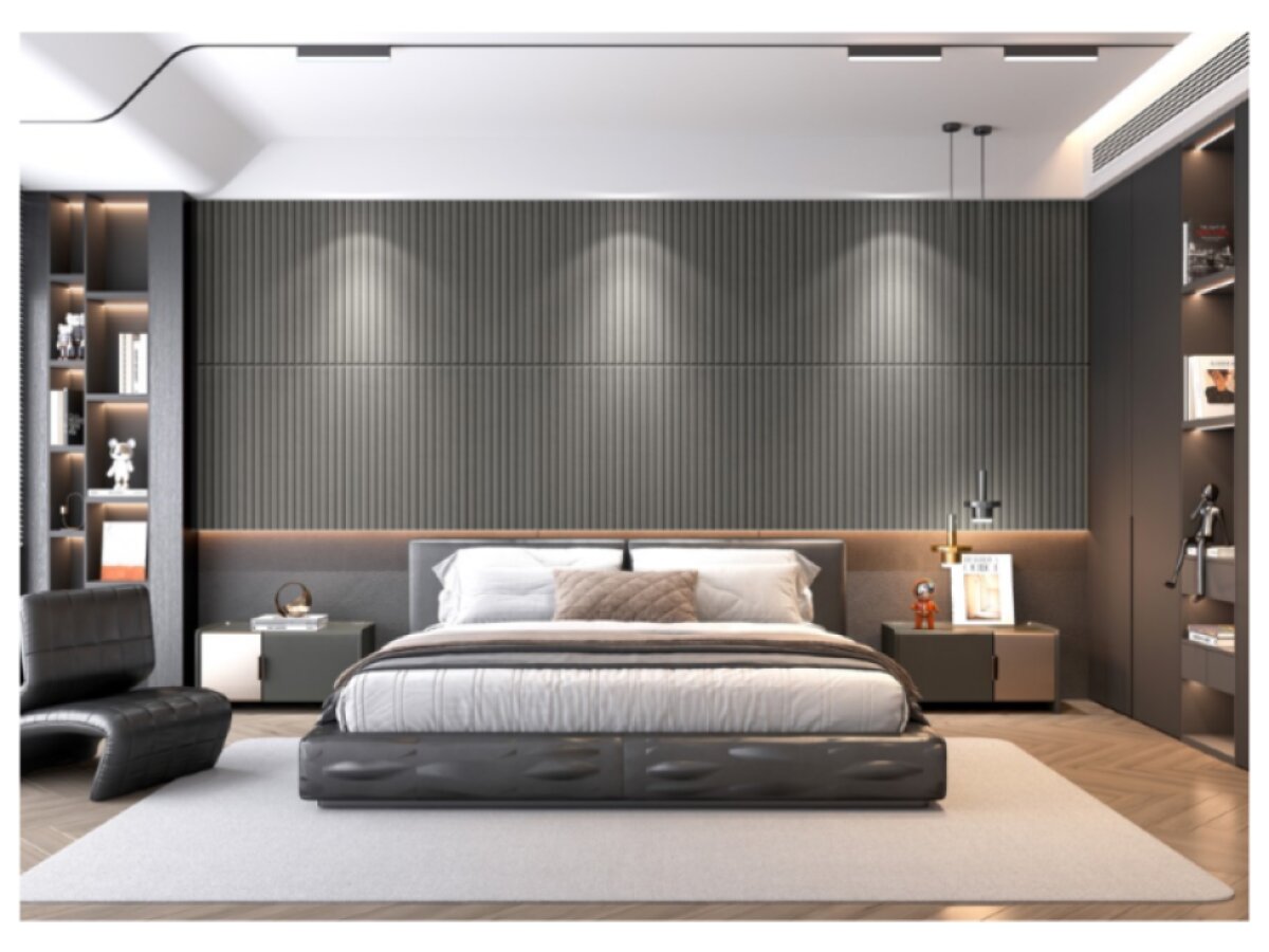 Samolepiaci koženkový 3D panel 69 x 150 cm LEA012 šedý