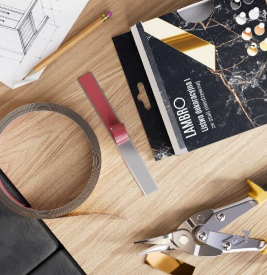 Samolepiaci kovový dekoračný pás plochý - medená lesklá 600 x 2,8 cm