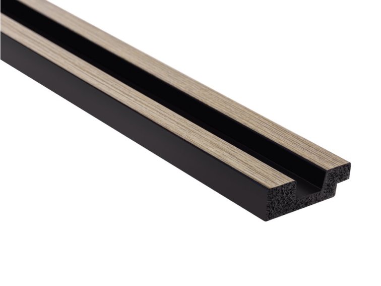 Ľavé zakončenie lamely STRETTO, dub sivý L0103L