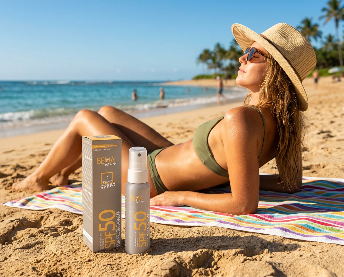 BemaBio opaľovací krém v spreji SPF50