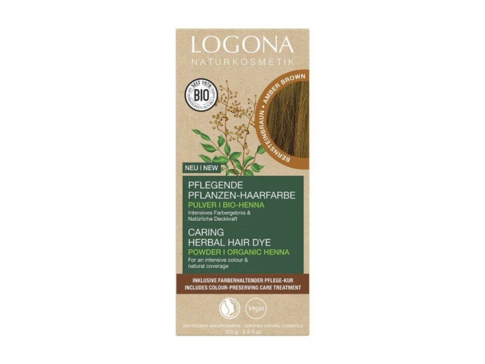 Logona Prášková farba na vlasy AMBER BROWN