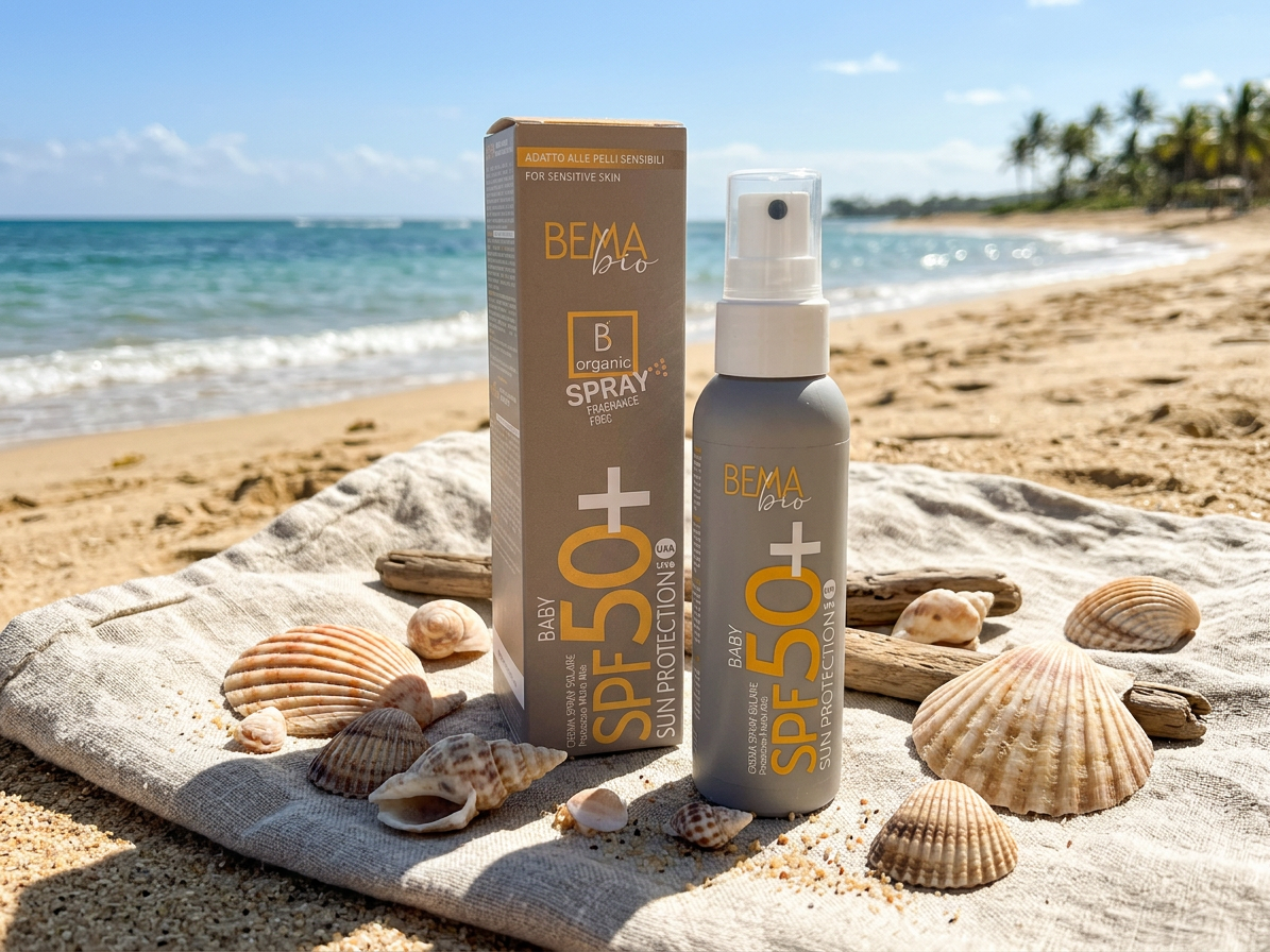 BemaBio opaľovací krém Baby Sun pre deti v spreji SPF50