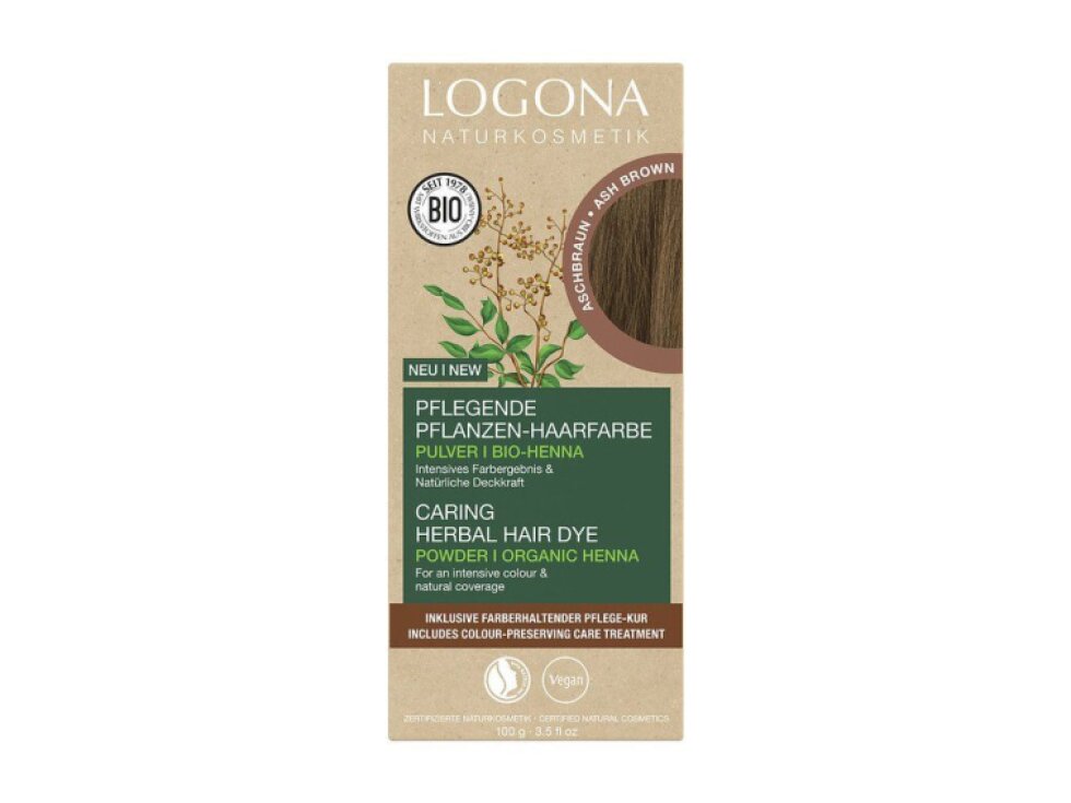 Logona Prášková farba na vlasy ASH BROWN