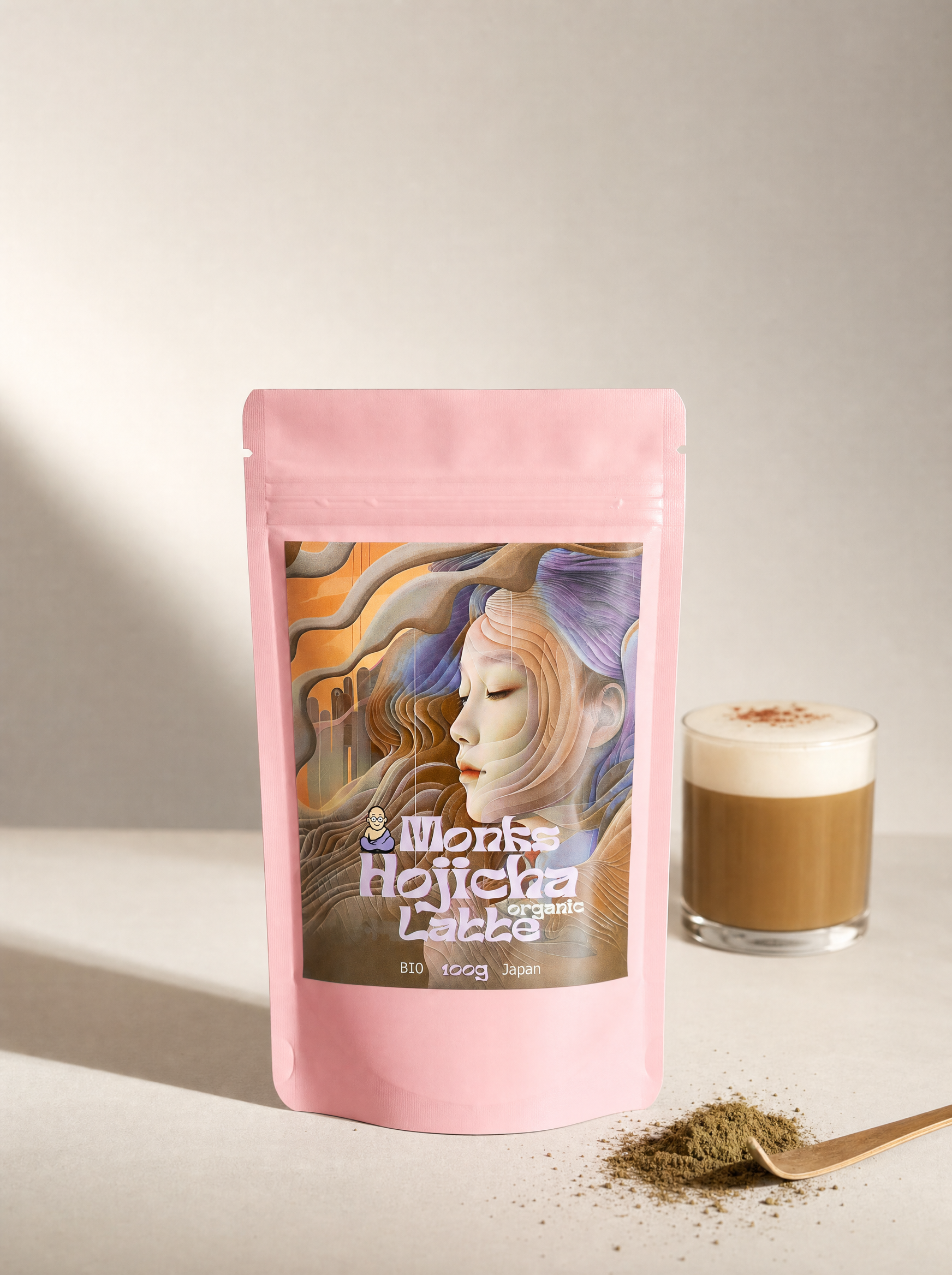 Monks Hojicha Latte 100g – japonský čaj