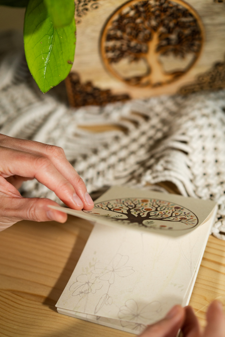 Vreckový záznamník myšlienok Strom Života Mandala