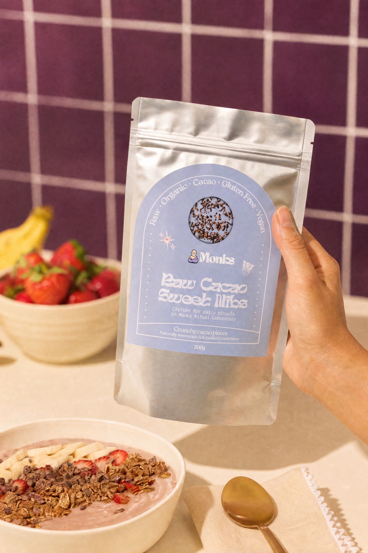 Monks Raw Cacao Nibs Bio