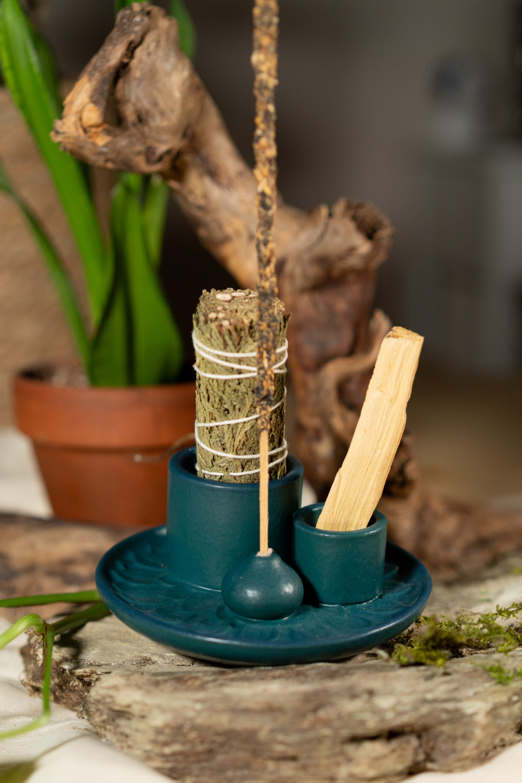 Keramická Kadidelnica 3v1 Petrol